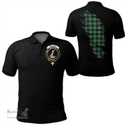 ScotsTee Shop Scottish Wallace Hunting - Green Clan Crest Tartan In Me Scotland In My Bone Soft Cotton Polo Shirts