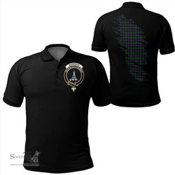 ScotsTee Shop Scottish Morrison Modern Clan Crest Tartan In Me Scotland In My Bone Soft Cotton Polo Shirts