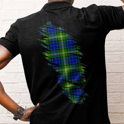 ScotsTee Shop Scottish Maitland Clan Crest Tartan In Me Scotland In My Bone Soft Cotton Polo Shirts