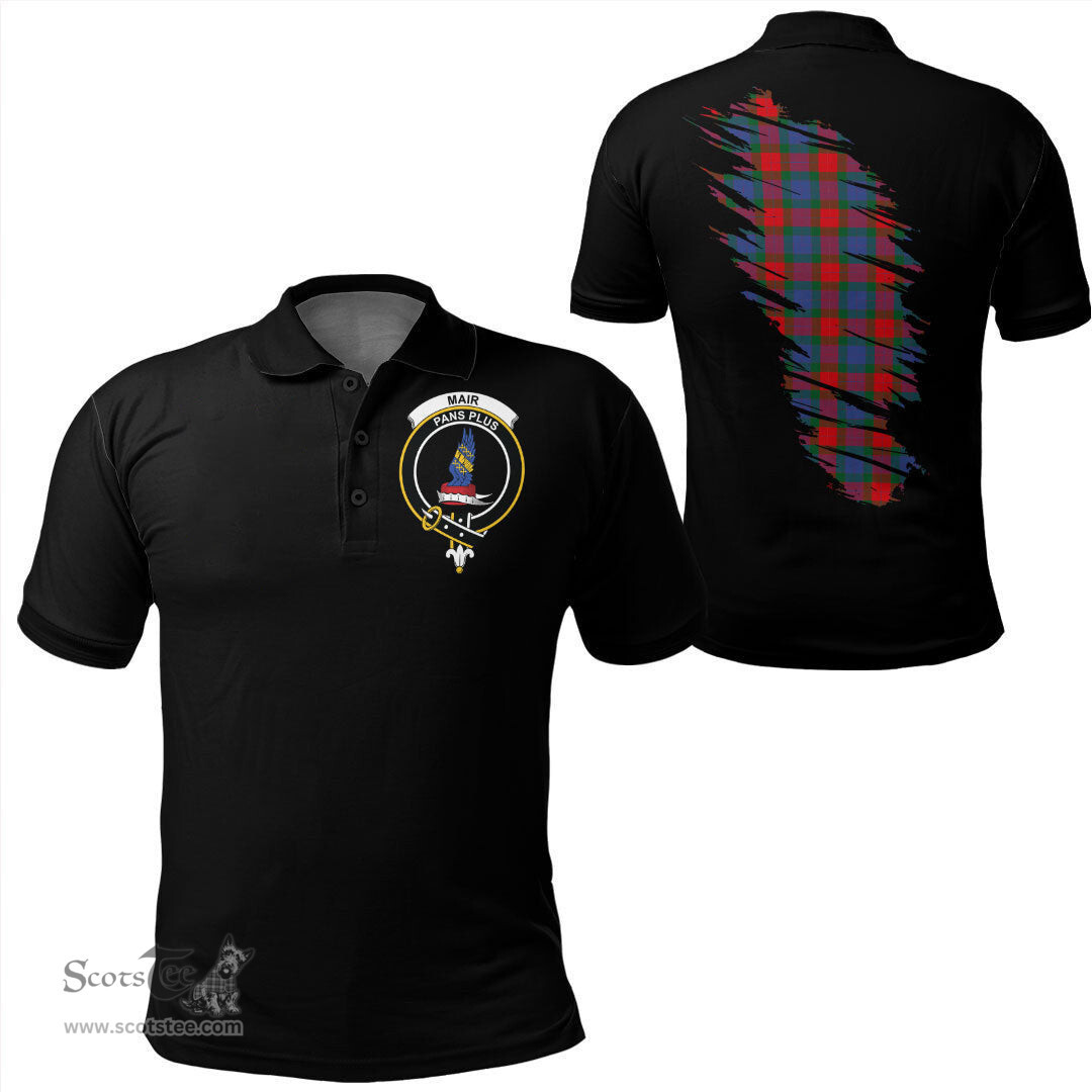 ScotsTee Shop Scottish Mar Clan Crest Tartan In Me Scotland In My Bone Soft Cotton Polo Shirts