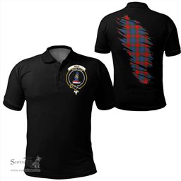 ScotsTee Shop Scottish Mar Clan Crest Tartan In Me Scotland In My Bone Soft Cotton Polo Shirts