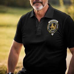 ScotsTee Shop Scottish MacPherson Weathered Clan Crest Tartan In Me Scotland In My Bone Soft Cotton Polo Shirts