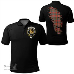 ScotsTee Shop Scottish MacPherson Weathered Clan Crest Tartan In Me Scotland In My Bone Soft Cotton Polo Shirts