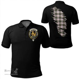 ScotsTee Shop Scottish MacPherson Dress Ancient Clan Crest Tartan In Me Scotland In My Bone Soft Cotton Polo Shirts