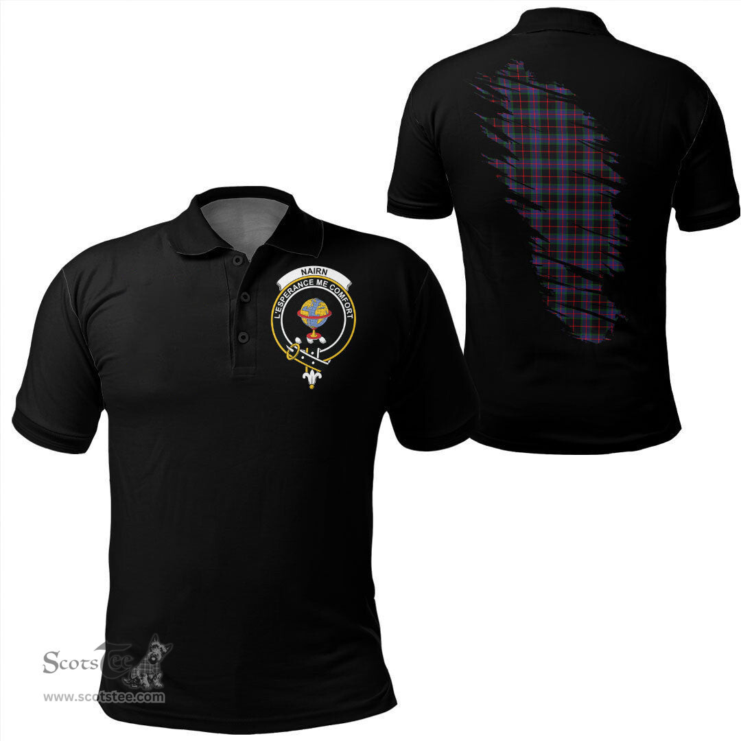 ScotsTee Shop Scottish Nairn Clan Crest Tartan In Me Scotland In My Bone Soft Cotton Polo Shirts