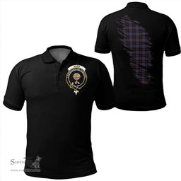 ScotsTee Shop Scottish Nairn Clan Crest Tartan In Me Scotland In My Bone Soft Cotton Polo Shirts