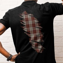 ScotsTee Shop Scottish Cunningham Burgundy Dancers Clan Crest Tartan In Me Scotland In My Bone Soft Cotton Polo Shirts