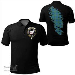 ScotsTee Shop Scottish Lockhart Clan Crest Tartan In Me Scotland In My Bone Soft Cotton Polo Shirts