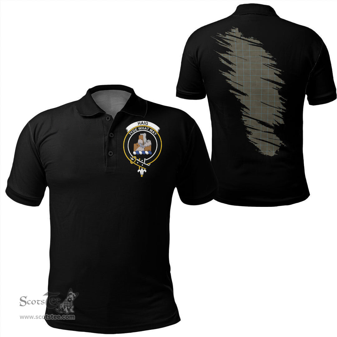ScotsTee Shop Scottish Haig Check Clan Crest Tartan In Me Scotland In My Bone Soft Cotton Polo Shirts