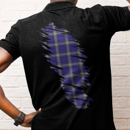 ScotsTee Shop Scottish Kinnaird Clan Crest Tartan In Me Scotland In My Bone Soft Cotton Polo Shirts