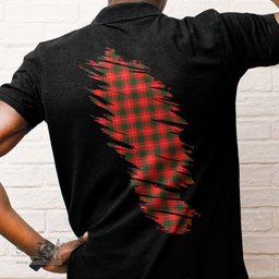 ScotsTee Shop Scottish MacFie Clan Crest Tartan In Me Scotland In My Bone Soft Cotton Polo Shirts