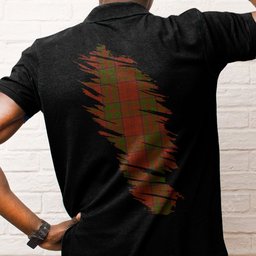 ScotsTee Shop Scottish Drummond Clan Clan Crest Tartan In Me Scotland In My Bone Soft Cotton Polo Shirts