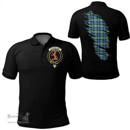 ScotsTee Shop Scottish Sutherland Old Ancient Clan Crest Tartan In Me Scotland In My Bone Soft Cotton Polo Shirts