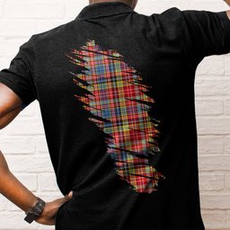 ScotsTee Shop Scottish Ogilvie of Airlie Ancient Clan Crest Tartan In Me Scotland In My Bone Soft Cotton Polo Shirts