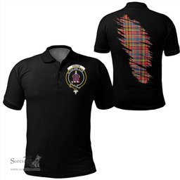ScotsTee Shop Scottish Ogilvie of Airlie Ancient Clan Crest Tartan In Me Scotland In My Bone Soft Cotton Polo Shirts