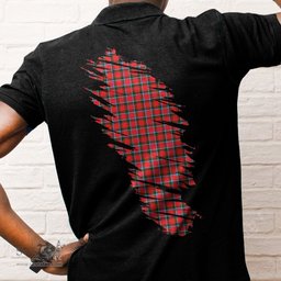 ScotsTee Shop Scottish Sinclair Modern Clan Crest Tartan In Me Scotland In My Bone Soft Cotton Polo Shirts