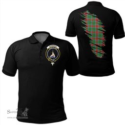 ScotsTee Shop Scottish Muirhead Clan Crest Tartan In Me Scotland In My Bone Soft Cotton Polo Shirts