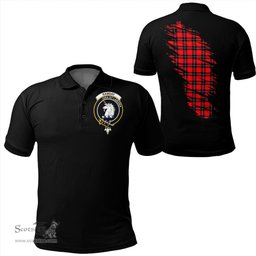 ScotsTee Shop Scottish Ramsay Modern Clan Crest Tartan In Me Scotland In My Bone Soft Cotton Polo Shirts