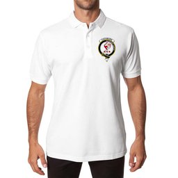 ScotsTee Shop Scottish Cockburn Clan Scottish Clans Crest Soft Cotton Polo Shirt