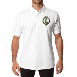 ScotsTee Shop Scottish Burnett Clan Scottish Clans Crest Soft Cotton Polo Shirt