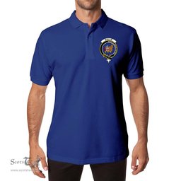 ScotsTee Shop Scottish Baillie Clan Scottish Clans Crest Soft Cotton Polo Shirt