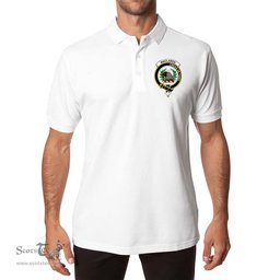 ScotsTee Shop Scottish MacLaren Clan Scottish Clans Crest Soft Cotton Polo Shirt