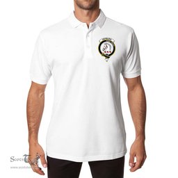 ScotsTee Shop Scottish Hepburn Clan Scottish Clans Crest Soft Cotton Polo Shirt