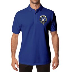 ScotsTee Shop Scottish Lindsay Clan Scottish Clans Crest Soft Cotton Polo Shirt
