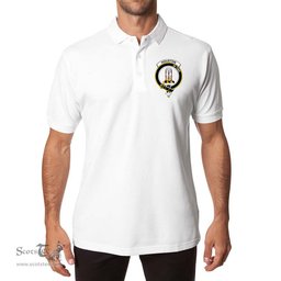 ScotsTee Shop Scottish Houston Clan Scottish Clans Crest Soft Cotton Polo Shirt