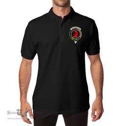 ScotsTee Shop Scottish Halkerston Clan Scottish Clans Crest Soft Cotton Polo Shirt
