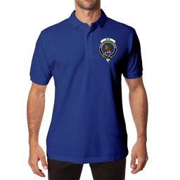ScotsTee Shop Scottish Muir Clan Scottish Clans Crest Soft Cotton Polo Shirt