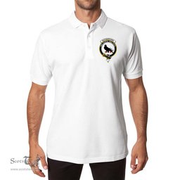 ScotsTee Shop Scottish Rutherford Clan Scottish Clans Crest Soft Cotton Polo Shirt