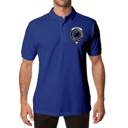 ScotsTee Shop Scottish Turnbull Clan Scottish Clans Crest Soft Cotton Polo Shirt