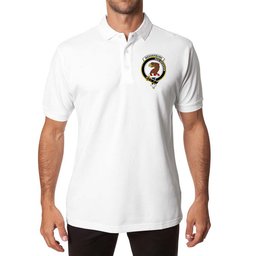 ScotsTee Shop Scottish Wedderburn Clan Scottish Clans Crest Soft Cotton Polo Shirt