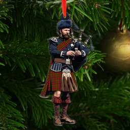 Scottish Skene SC Tartan Bagpipe Ornament Christmas Tree Decoration