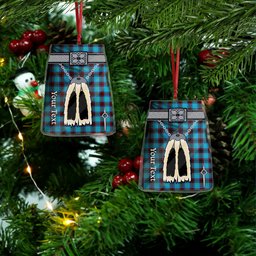 Scottish Hume Ancient Tartan Highland Kilt Sporran Christmas Ornament - Fun Scottish Gift