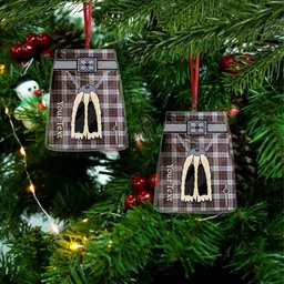 Scottish MacBeth Dress Tartan Highland Kilt Sporran Christmas Ornament - Fun Scottish Gift