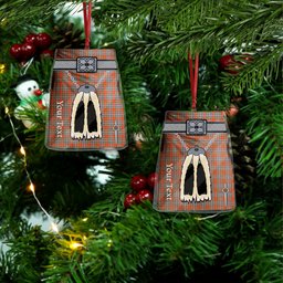 Scottish McFarland Ancient Tartan Highland Kilt Sporran Christmas Ornament - Fun Scottish Gift