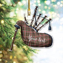 Scottish Jacobite Dress 1 Tartan Highland Bagpipe Instrument Ornament