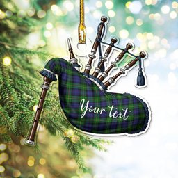 Scottish Gordon Clan Tartan Highland Bagpipe Instrument Ornament