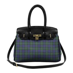 Scottish Baird Modern Tartan Lock Tote Handbag Women's Purse