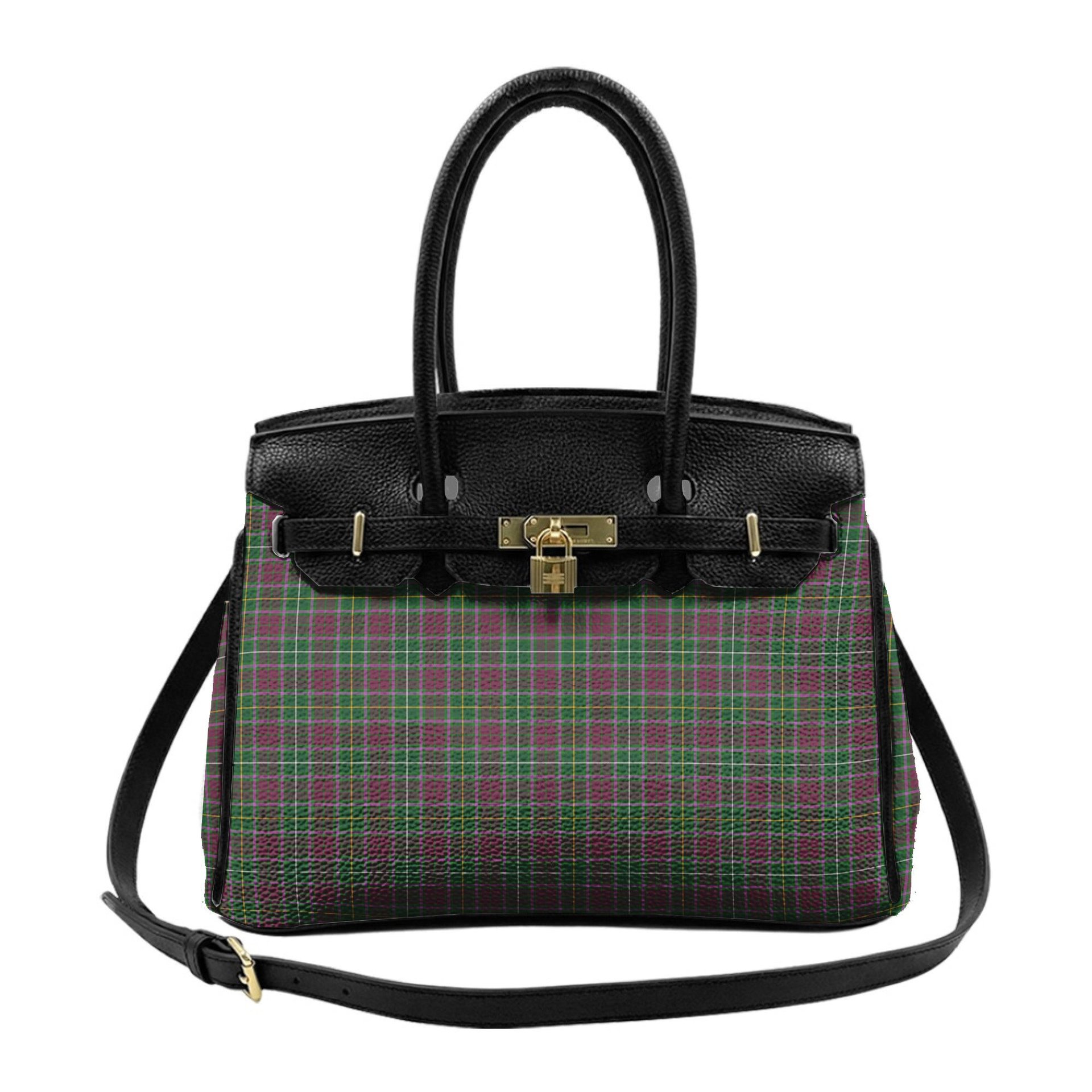 Scottish Crosby Tartan Lock Tote Handbag Women's Purse