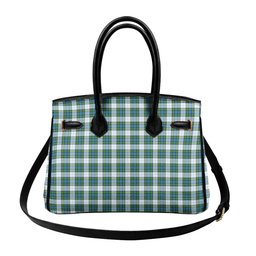 Scottish Campbell Dress Tartan Lock Tote Handbag Women's Purse