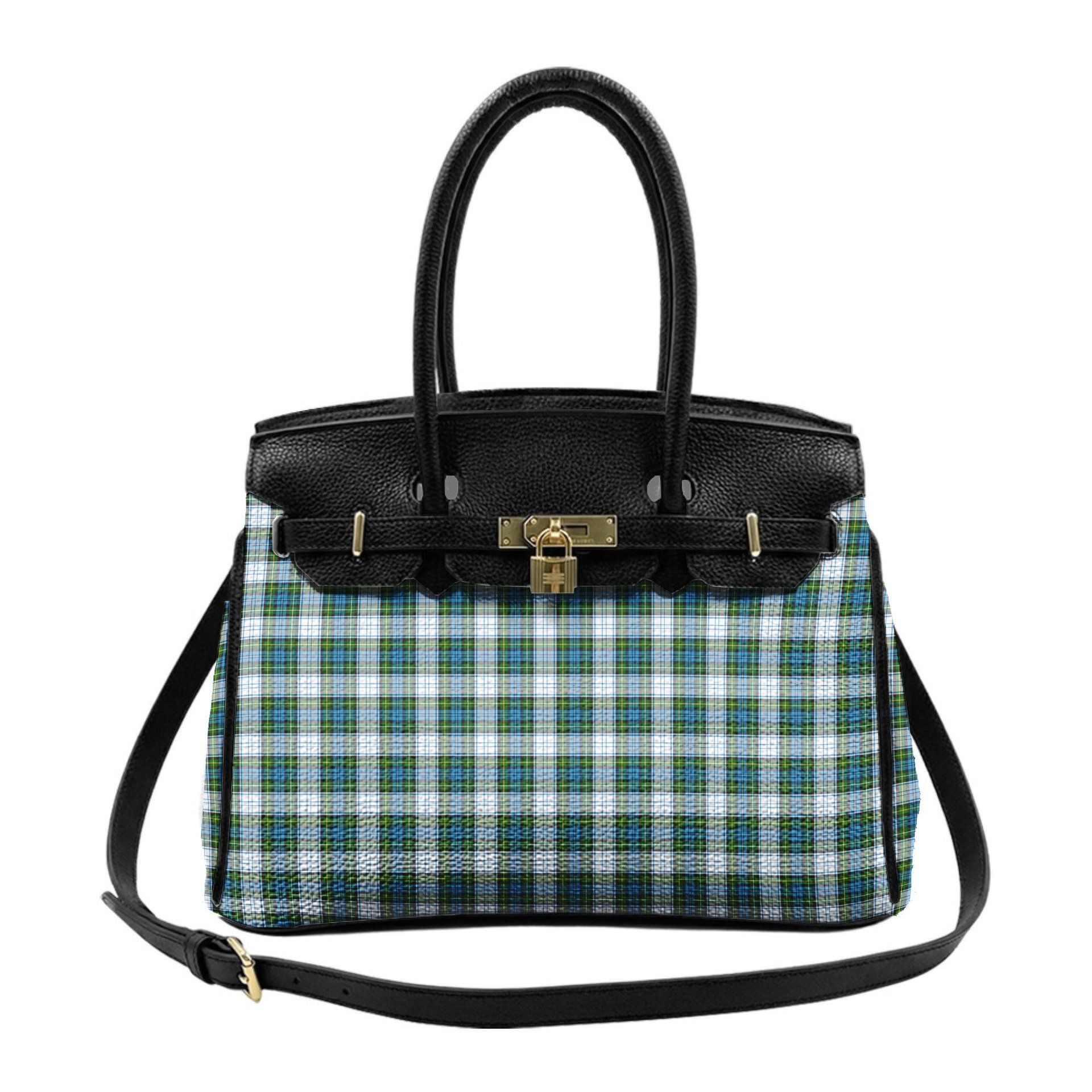 Scottish Campbell Dress Tartan Lock Tote Handbag Women's Purse