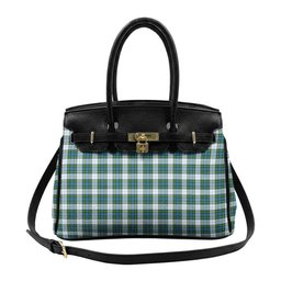 Scottish Campbell Dress Tartan Lock Tote Handbag Women's Purse