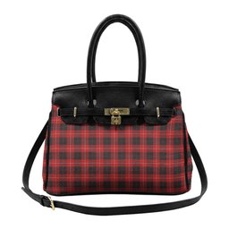 Scottish Cunningham Tartan Lock Tote Handbag Women's Purse