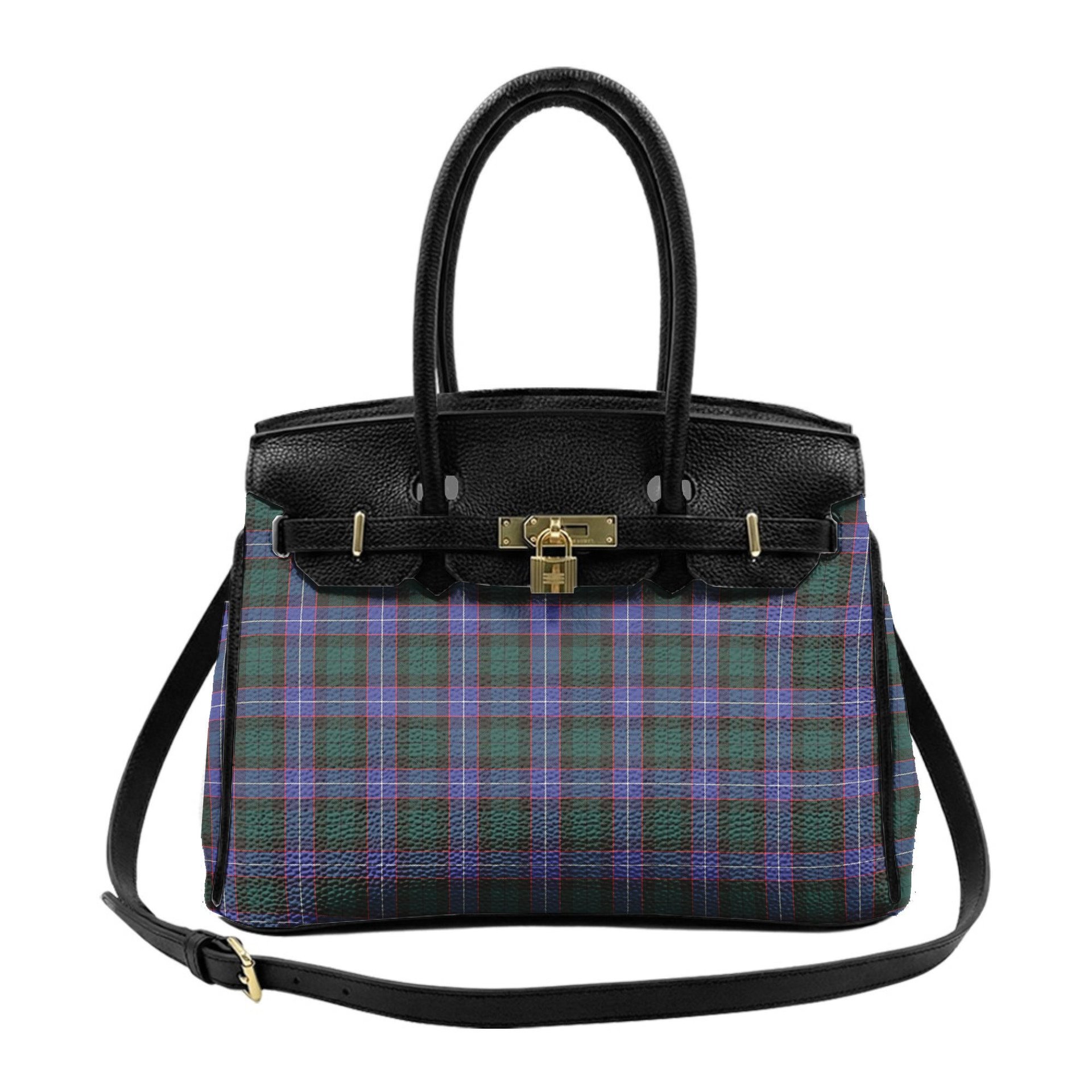 Scottish Guthrie Modern Tartan Lock Tote Handbag Women's Purse