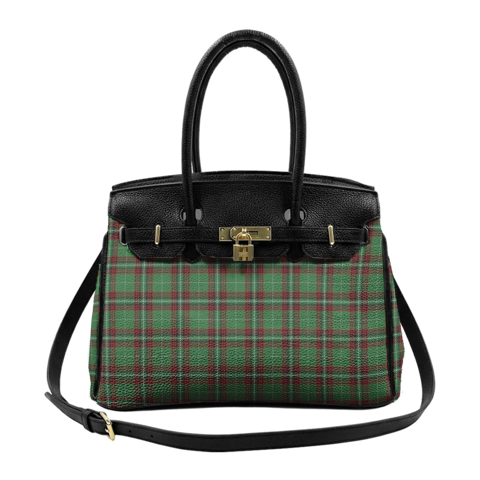 Scottish Kiernan Tartan Lock Tote Handbag Women's Purse