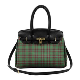 Scottish Kiernan Tartan Lock Tote Handbag Women's Purse