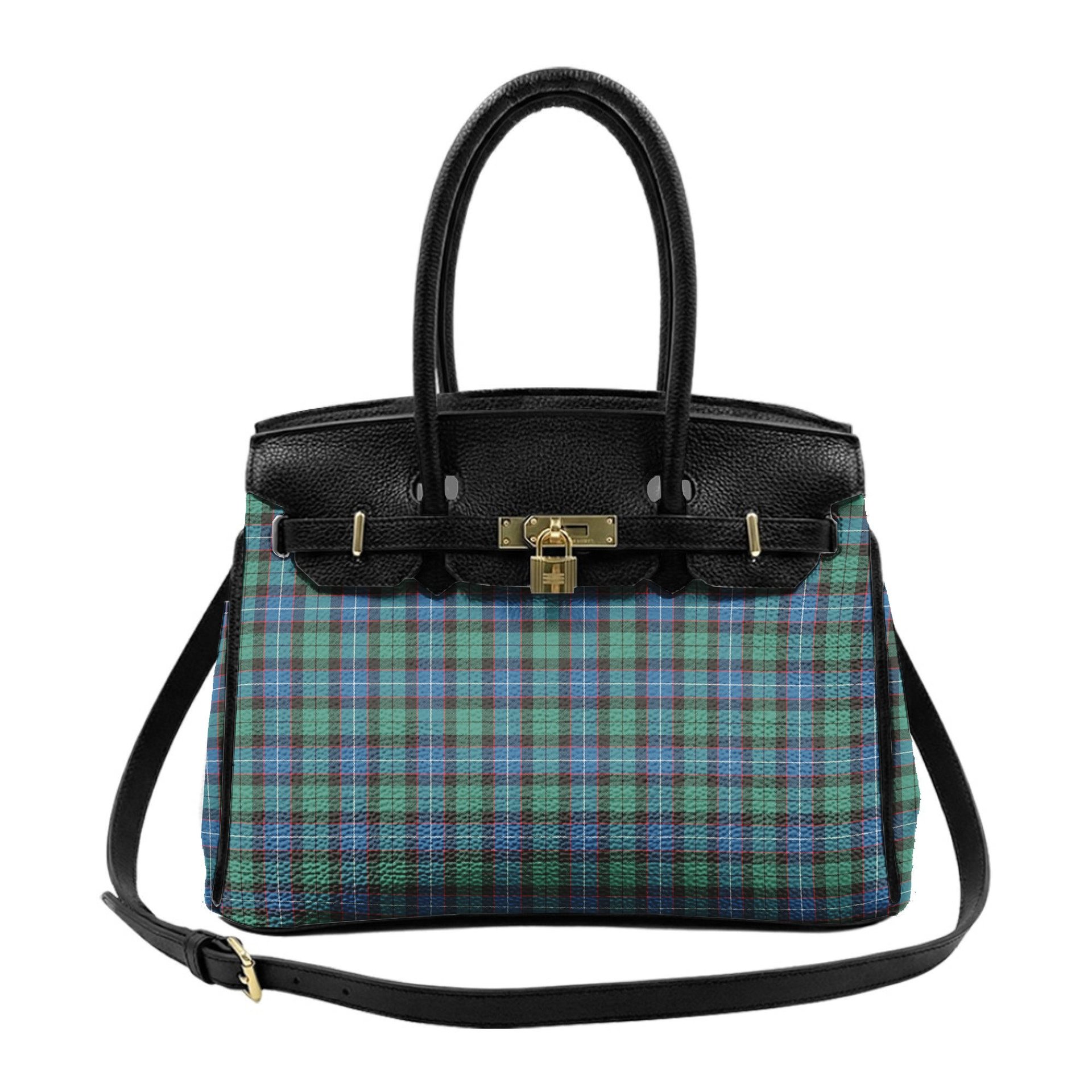 Scottish Hunter Ancient Tartan Lock Tote Handbag Women's Purse